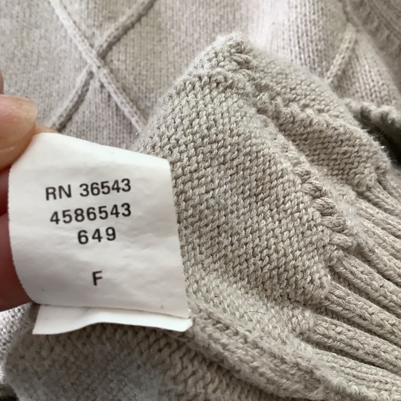 Izod Mens Argyle Patterned Crewneck Sweater Beige XXL - Picture 7 of 10